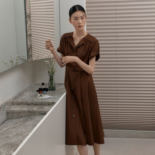 메리엘A라인카라원피스KWOPPG0200