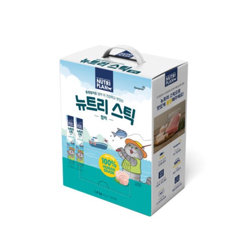 동원F&B 뉴트리플랜 캣 뉴트리스틱 참치 1400g (14g x 100p) (3개)_이미지