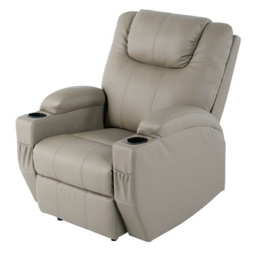 에보니아 코모드 컵홀더 에어레더 가죽 리클라이너 1인용_이미지