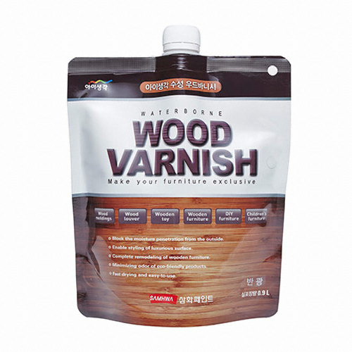 삼화페인트 아이생각 수성 우드 바니쉬 (900ml)_이미지