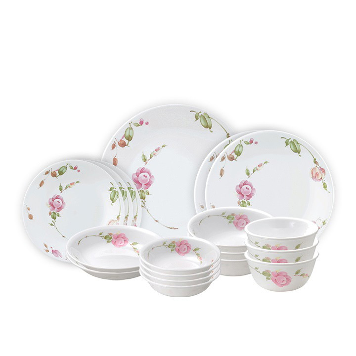 코렐 장미 4인 홈세트 18P