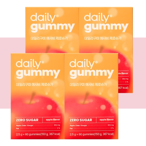 네추럴라이즈 데일리 구미 애사비 제로슈가 60구미 (4개)_이미지