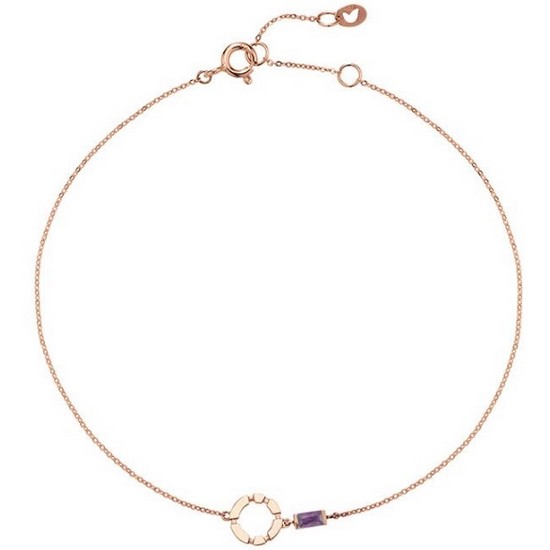 티르리르 14K 핑크골드 단델리온 2월 발찌 TAJK4P00111M-2