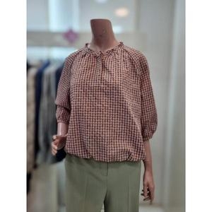 세이브존06 폰테체크 블라우스 A5M3B479 S32836457