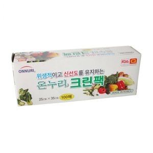해피타임 비닐롤팩 위생롤백 온누리 크린팩 100매 25x35cm 롤백 위생백 위생팩 주방비닐 비닐봉투 일회용봉투_이미지