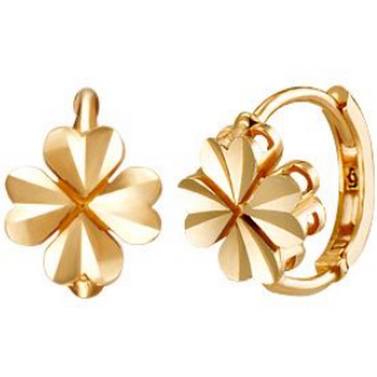 골드앤 14K 럭키클로버 귀걸이