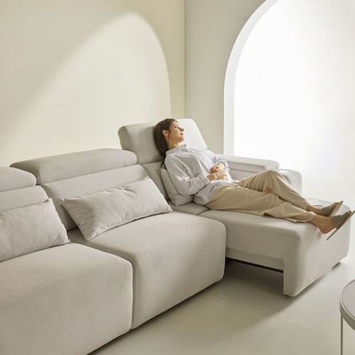 까르엠가구 C 223 모션 슬라이드 타이보텍스 패브릭 소파 4인용_이미지