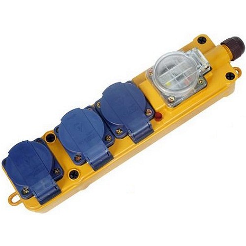 이엠테크 3구 방우형 누전차단 멀티 콘센트 EOL-370