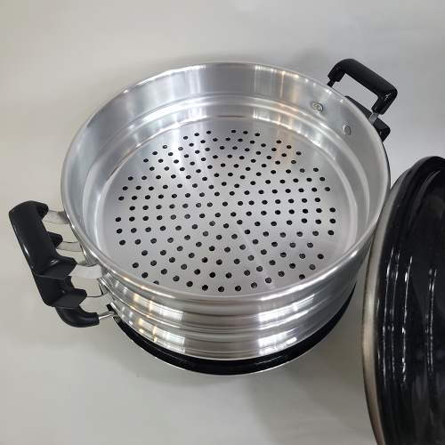대경산업 거북표 마블 3단 찜솥 (38cm)_이미지
