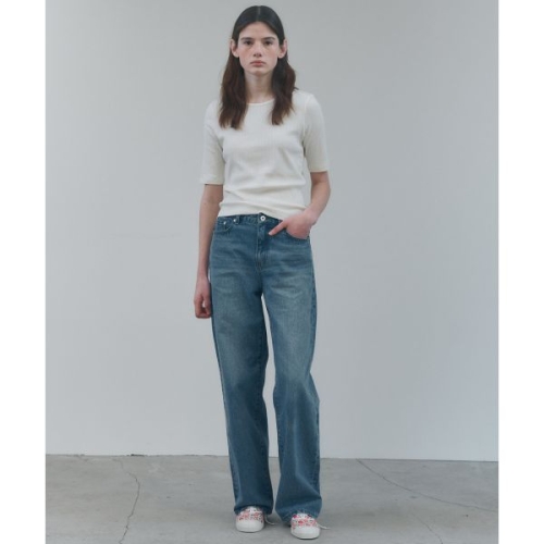 벤시몽 RIBBED KNIT T-SHIRT ECRU BS5STS501EC 196931_이미지