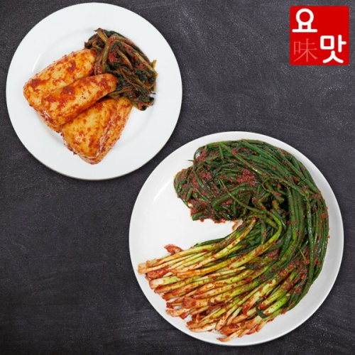  푸드앰프 요맛김치 감칠맛이 풍부한 전라도 파김치 1kg + 총각김치1kg [1개]