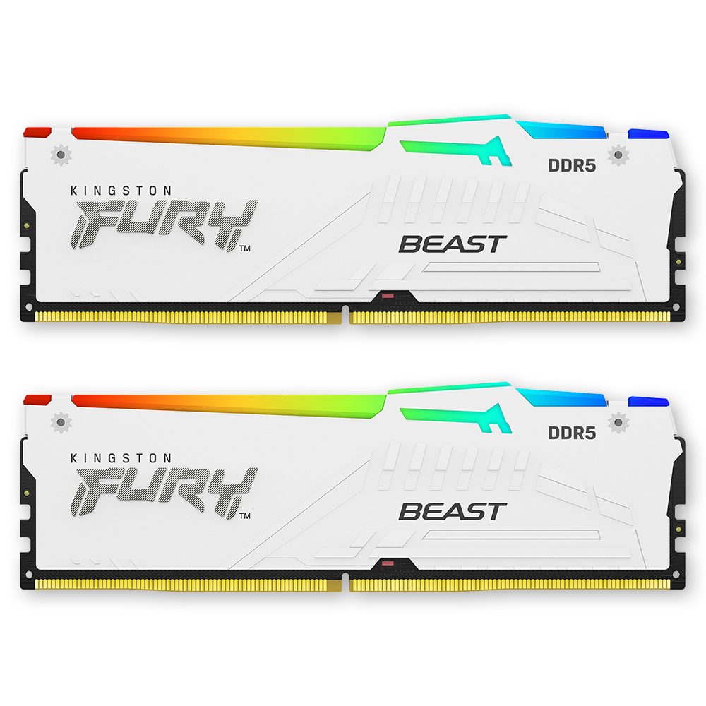 킹스톤 FURY DDR5-<b>6000</b> <b>CL30</b> Beast RGB 화이트 패키지 코잇