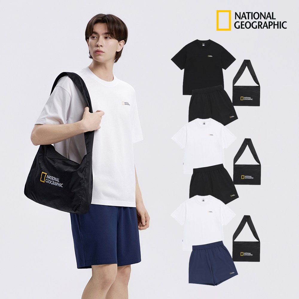내셔널지오그래픽 반팔 반바지 미니백 3PCS 세트 (N262UPB900)_이미지