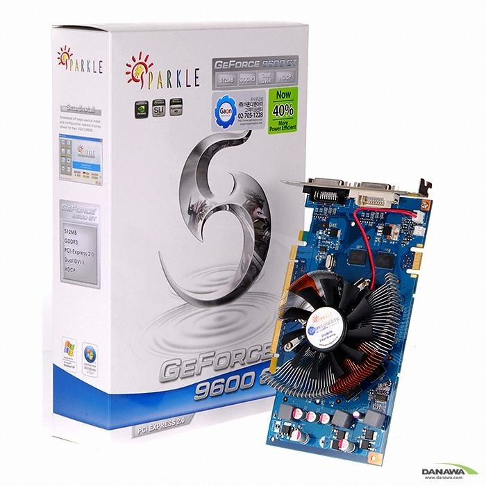 SPARKLE 지포스 9600GT 파워풀그린 512MB 잘만AlCu 가온