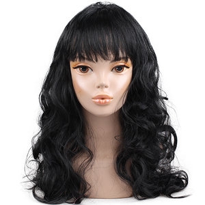 웨이브긴머리가발 블랙 웨이브머리 무대 걸그룹 가발