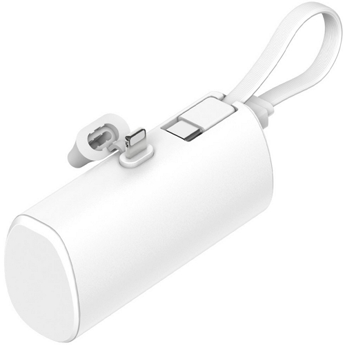 디엠케이코리아 밸류엠 케이블 일체형 도킹 보조배터리 D2 5000mAh (8핀+C타입 케이블)_이미지