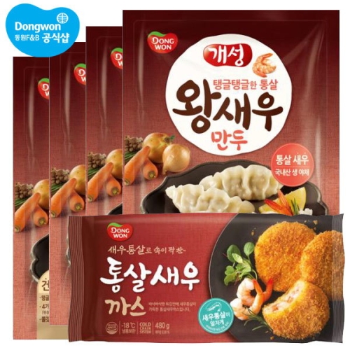 동원 개성 왕새우만두 315g x 4 + 통살 새우까스 480g