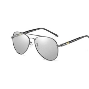 [불명] 그레이변색렌즈가벼운 메탈 변색 편광 선글라스 W85F47D