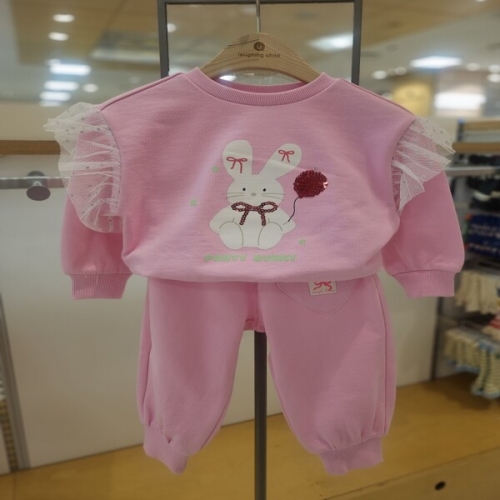 래핑차일드 PK 래빗 프릴 맨투맨 조거스웨트 팬츠상하세트 86119332731