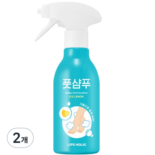 라이프홀릭 버블 풋샴푸 아이스레몬 400ml (2개)_이미지