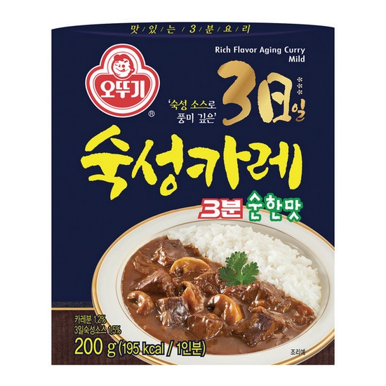 오뚜기 3일 숙성카레 3분 순한맛 200g (2개)