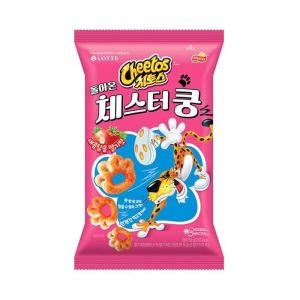 롯데제과 치토스 돌아온 체스터쿵 새콤달콤 딸기맛 55g (6개)