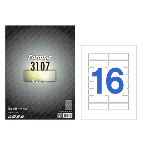 잉크젯용 투명 라벨 3107