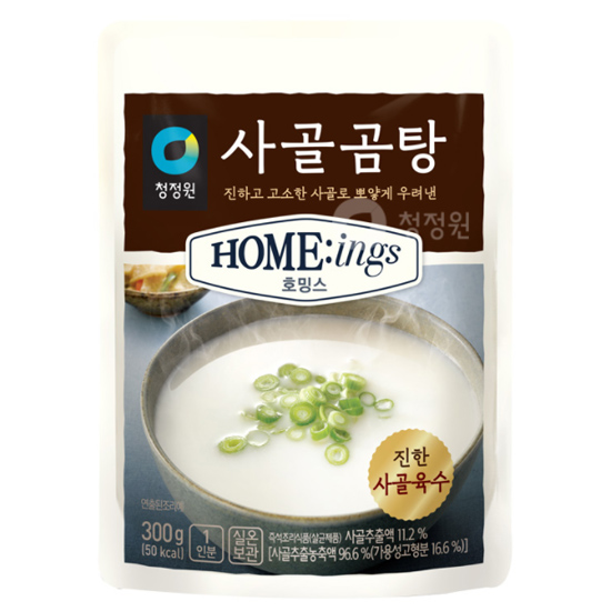 대상 청정원 호밍스 사골곰탕 300g이미지입니다. 누르면 해당 게시물로 새창이동합니다.