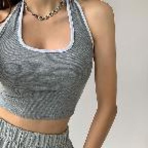 배꼽티 여름 민소매 홀터넥티 크롭티 나시티 WA6E607