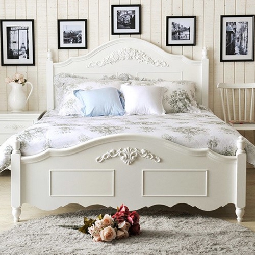 꿈에그린 엘리자베스 로즈 침대 Q (매트별도)_이미지