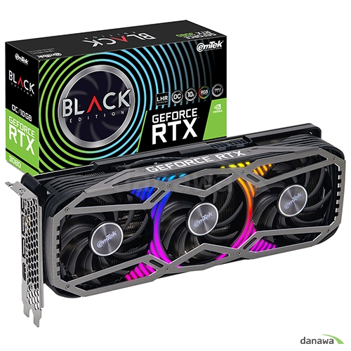 이엠텍 지포스 RTX 3080 BLACK EDITION OC D6X 10GB LHR_이미지