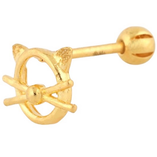 언쉬 쁘띠 고양이 피어싱 낱개 0.44g_이미지