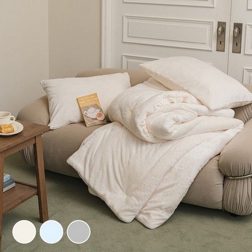 아임베딩 밀크텐 부드러운 10mm 라셀 극세사 차렵이불 패드세트