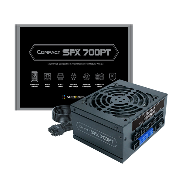 마이크로닉스 Compact SFX 700W 80PLUS플래티넘 풀모듈러 ATX 3.1이미지입니다. 누르면 해당 게시물로 새창이동합니다.