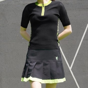 럭스골프 GQ<b>3M</b><b>603</b>W 여성 라운드 배색 반집업 골프니트 CA2626198