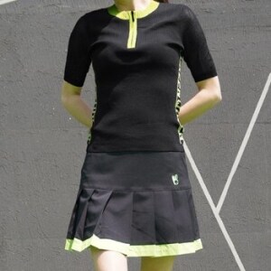 럭스골프 GQ<b>3M</b><b>603</b>W 여성 라운드 배색 반집업 골프니트 CA2626198