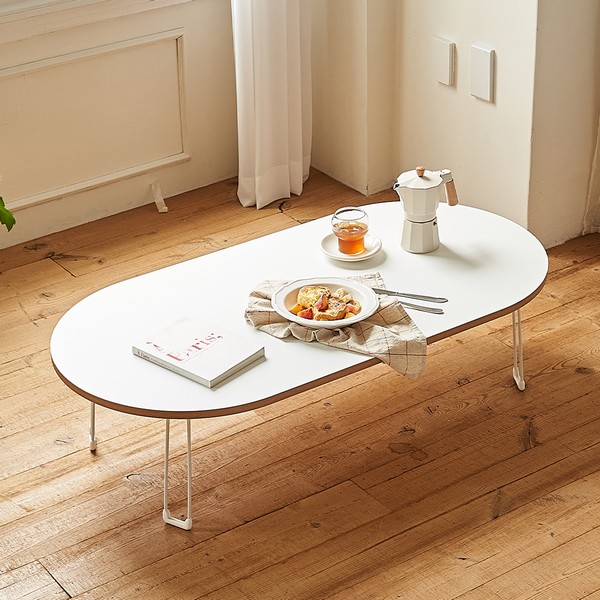 그랑데 타원형 접이식 거실테이블