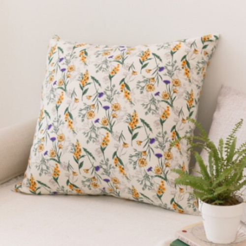 포홈 들꽃 대형 등쿠션 커버 65x65