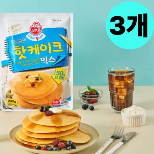 LIGHT&JOY 당을줄인 핫케이크믹스 800g (3개)_이미지