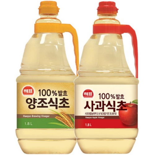 사조대림 해표 양조식초 1.8L + 사과식초 1.8L (1개)