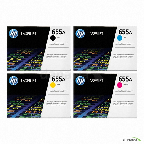 HP 정품 655A (CF450A, CF451A, CF452A, CF453A) 4색 세트