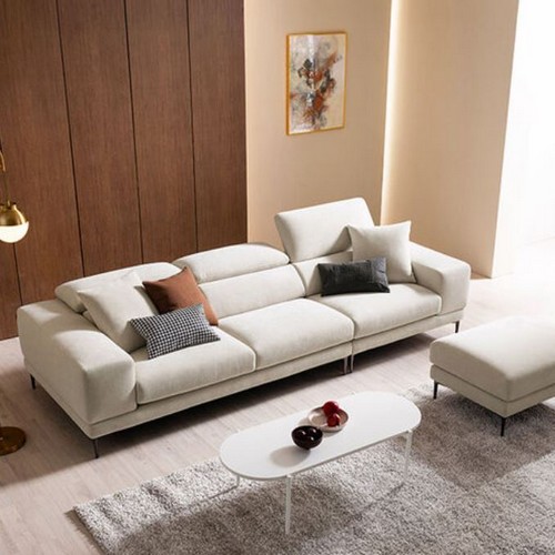 에싸 레노어 헤드기능 카시미라 패브릭 소파 4인용 (스툴포함)_이미지