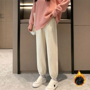 골덴 팬츠 겨울 기모조거 데일리 밴딩 기 WD37BF4