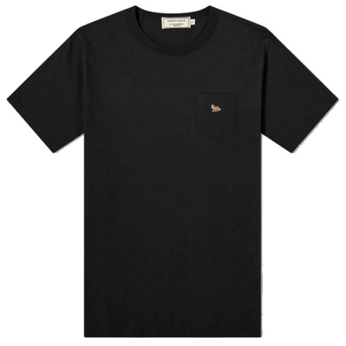 메종키츠네 포켓 프로파일 폭스 패치 반팔 티셔츠 GM00116KJ0008 (BK, 블랙)_이미지