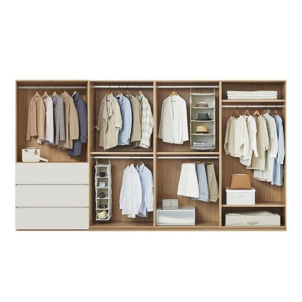 한샘 바이엘 소프트 거울 붙박이장 데일리 서랍형 (310cm)_이미지