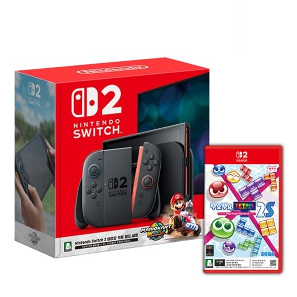 Nintendo 닌텐도 스위치 2 마리오 카트 월드 게임 타이틀 세트 (뿌요뿌요 테트리스 2S)