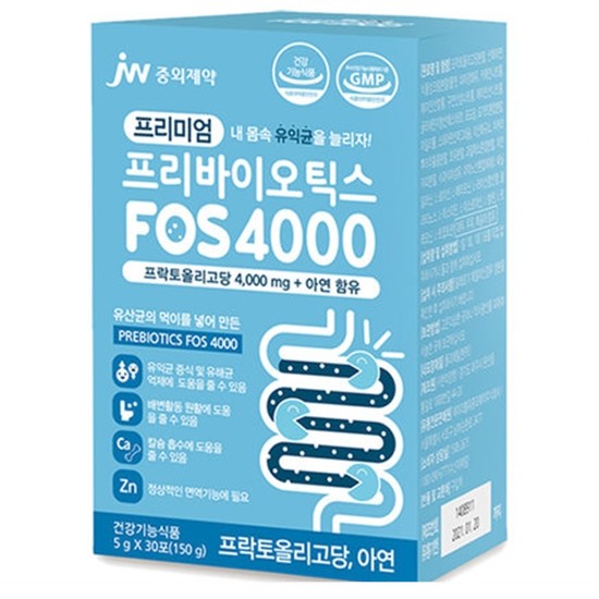 JW중외제약 프리미엄 프리바이오틱스 FOS 4000 30포 (10개)_이미지
