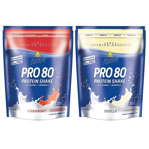 [불명] Inko 프로80 프로틴 쉐이크 500g 2팩 바닐라 딸기