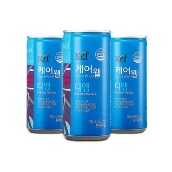 한국엔테랄푸드(Kef) 케어웰 당뇨식 디엠 200ml (캔)이미지입니다. 누르면 해당 게시물로 새창이동합니다.