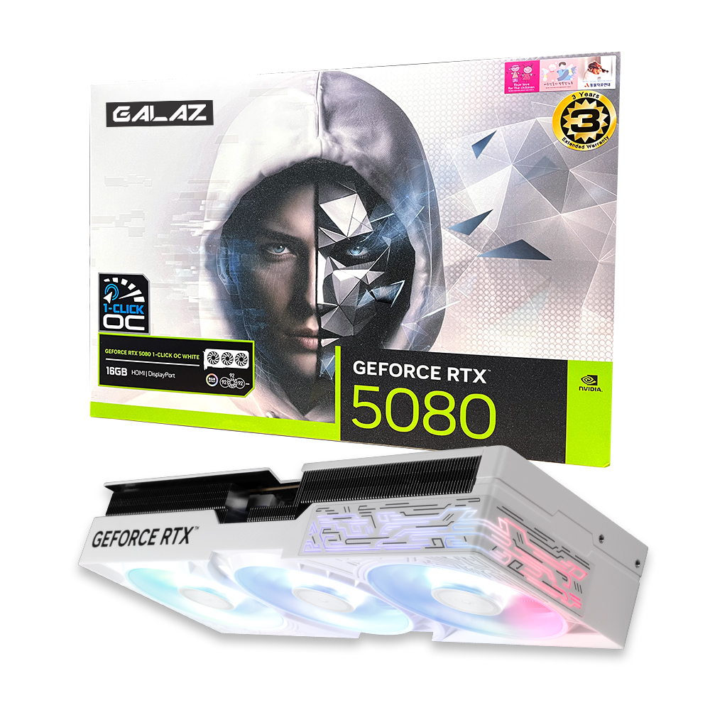 갤럭시 GALAZ 지포스 RTX 5080 WHITE OC D7 16GB